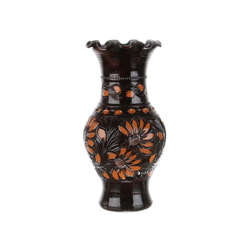 Vaza ceramica maro de Corund 40 cm